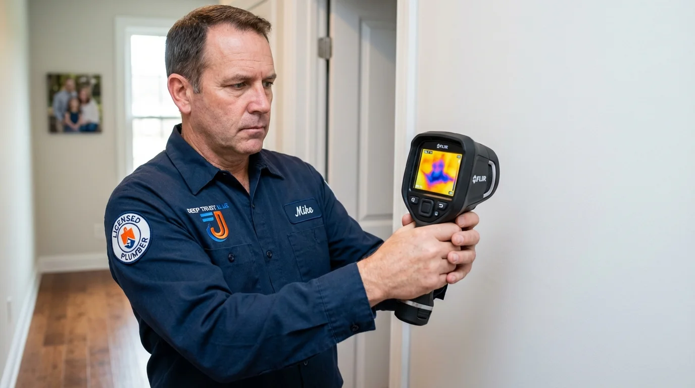 Thermal imaging leak detection by Johns Plumbing LLC in Schnecksville
